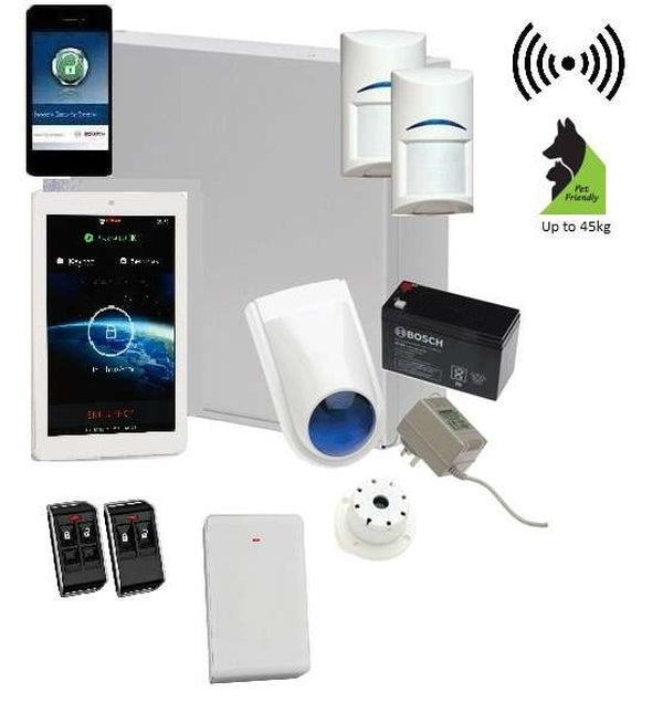 Bosch Solution 3000 Alarm System with 2 x Wireless Tritech Detectors + 7" Touch Screen Code pad+IP Module