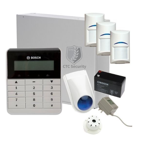 Bosch Solution 2000 Alarm System with 3 x Gen 2 Quad Detectors+ Text Code pad