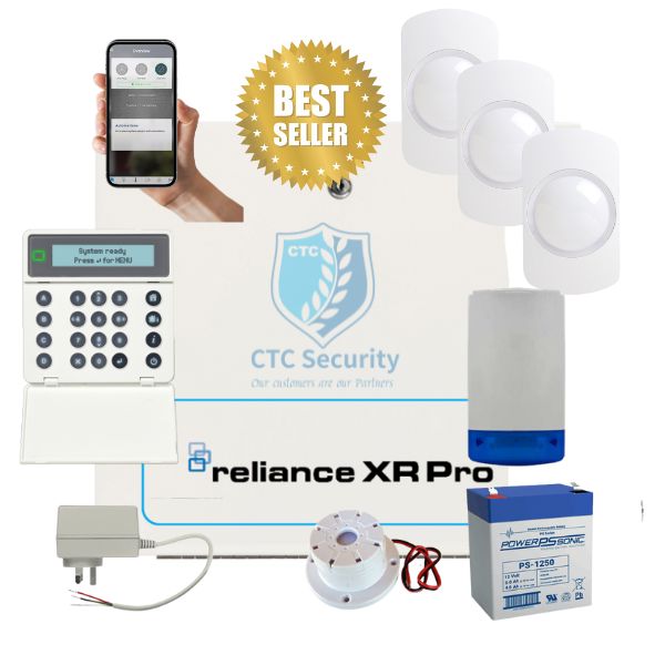 Hills Security Alarm System Reliance XRPro with Guardall Detectors