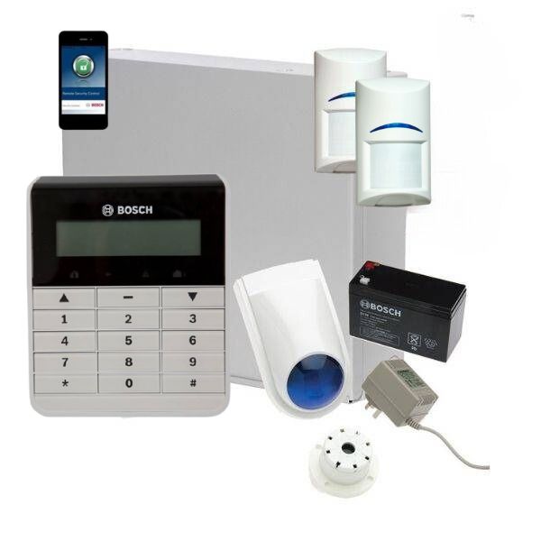 Bosch Solution 2000 Alarm System with 2 x Gen 2 Quad Detectors+ Text Code pad+ IP Module