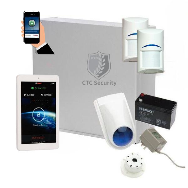 Bosch Solution 2000 Alarm System with 2 x Quad Detectors+ 7" Touch Screen Code pad+IP Module-Bosch-CTC Security