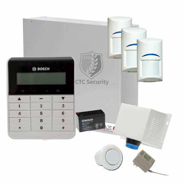 Bosch Solution 2000 Alarm System with 3 x Gen 2 Quad Detectors+ Text Code pad