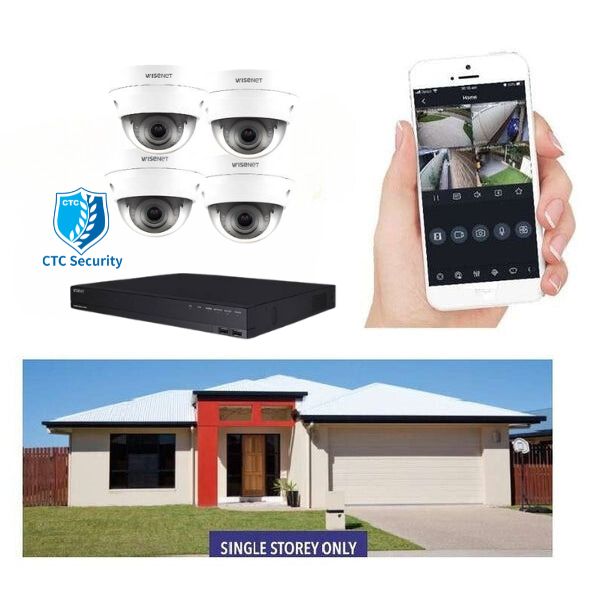 Samsung CCTV Installation Box Hill with 4 Cameras-Samsung Wisenet-CTC Security